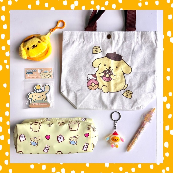 💛(POM306) Pompompurin Adorable 6-Piece Tote Bag Bundle! - Picture 1 of 10